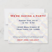 Invitation Drapeau de ondulation de la Colombie (Dos)