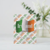 Invitation Drapeau de ondulation de l'Irlande (Debout devant)