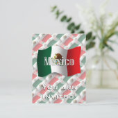 Invitation Drapeau de ondulation du Mexique (Debout devant)