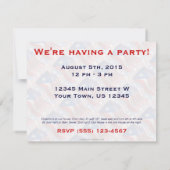 Invitation Drapeau de ondulation Rican-Américain de Puerto (Dos)