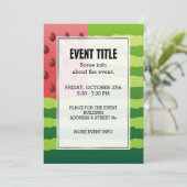 Invitation Drapeau de pastèque (Debout devant)