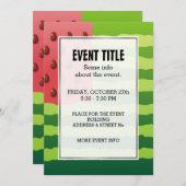 Invitation Drapeau de pastèque (Devant / Derrière)