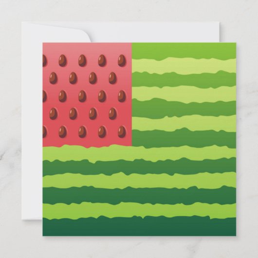 Invitation Drapeau de pastèque (Dos)