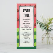 Invitation Drapeau de pastèque (Debout devant)