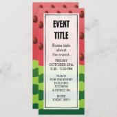 Invitation Drapeau de pastèque (Devant / Derrière)