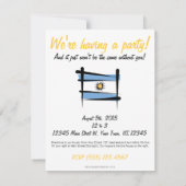 Invitation Drapeau de pinceau argentin (Dos)