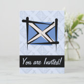 Invitation Drapeau de pinceau écossais (Debout devant)