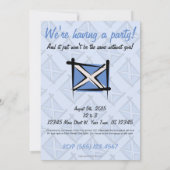 Invitation Drapeau de pinceau écossais (Dos)