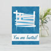Invitation Drapeau de pinceau grec (Debout devant)