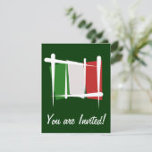 Invitation Drapeau de pinceau Italie (Debout devant)