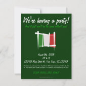 Invitation Drapeau de pinceau Italie (Dos)