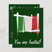 Invitation Drapeau de pinceau Italie (Devant / Derrière)