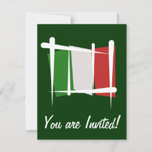 Invitation Drapeau de pinceau Italie