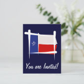 Invitation Drapeau de pinceau texan (Debout devant)