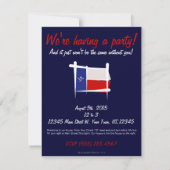 Invitation Drapeau de pinceau texan (Dos)