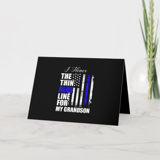 Invitation Drapeau de police Thin Blue Line Back The Blue (Devant)