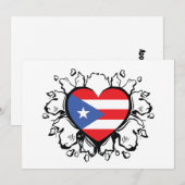 Invitation Drapeau de Porto Rico Boricua Cute Simple (Devant / Derrière)