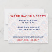 Invitation Drapeau de Porto Rico Waving (Dos)