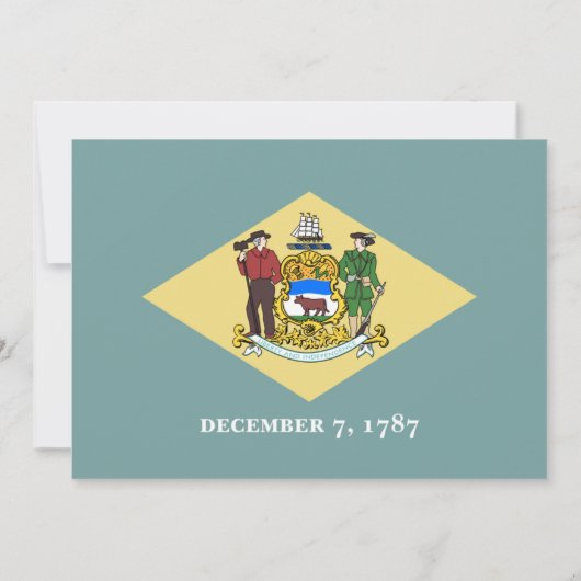 Invitation Drapeau Delawarean, Drapeau du Mariage Delaware (Dos)