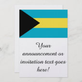 Invitation Drapeau des Bahamas (Devant / Derrière)