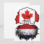 Invitation Drapeau des Eaux Profondes du Canada Pays-Bas (Devant / Derrière)