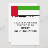 Invitation Drapeau des Émirats arabes unis (Devant / Derrière)