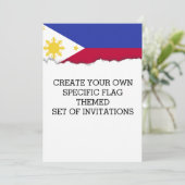 Invitation Drapeau des Philippines (Debout devant)