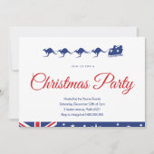 Invitation Drapeau d'invitation de Noël australien blanc (Devant)