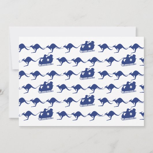 Invitation Drapeau d'invitation de Noël australien blanc (Dos)