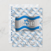 Invitation Drapeau d'Israël (Devant / Derrière)