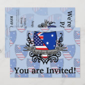 Invitation Drapeau du Bouclier australien (Devant / Derrière)