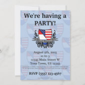 Invitation Drapeau du bouclier néerlandais-américain (Dos)