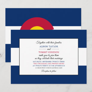 Invitation Drapeau du Coloradan, Drapeau du Mariage du Colora
