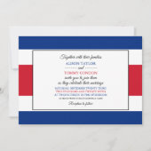 Invitation Drapeau du Costa Rica, Drapeau du Mariage du Costa (Devant)