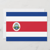 Invitation Drapeau du Costa Rica, Drapeau du Mariage du Costa (Dos)
