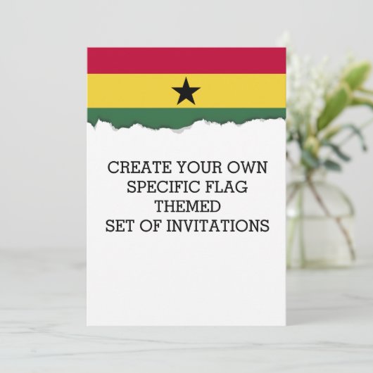 Invitation Drapeau du Ghana (Debout devant)