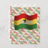 Invitation Drapeau du Ghana (Devant / Derrière)
