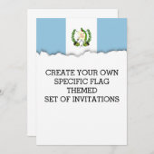 Invitation Drapeau du Guatamala (Devant / Derrière)