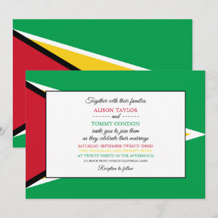 Invitation Drapeau du Guyana, Drapeau du Guyana Mariage