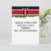 Invitation Drapeau du Kenya (Debout devant)