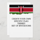 Invitation Drapeau du Kenya (Devant / Derrière)