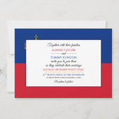 Invitation Drapeau du Liechtenstein, Liechtenstein Mariage (Devant)