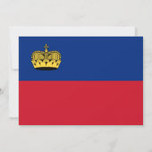 Invitation Drapeau du Liechtenstein, Liechtenstein Mariage (Dos)