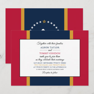 Invitation Drapeau du Mississippi, Drapeau du Mariage du Miss