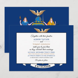 Invitation Drapeau du New-Yorker, Drapeau du Mariage de New Y