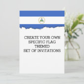 Invitation Drapeau du Nicaragua (Debout devant)