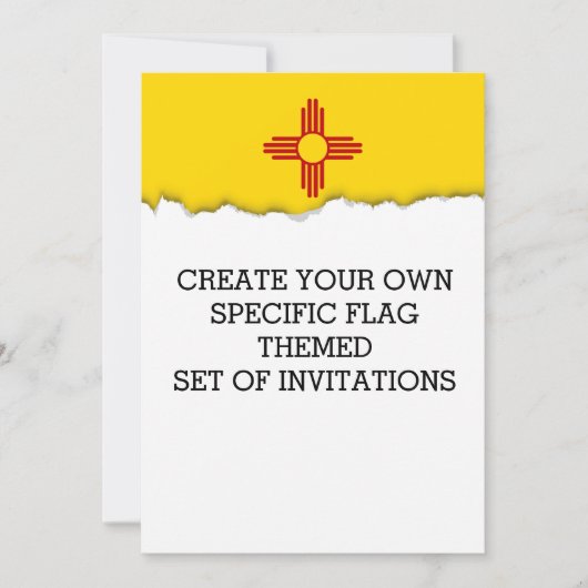 Invitation Drapeau du Nouveau-Mexique (Devant)
