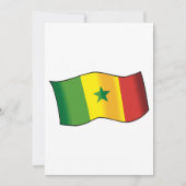 Invitation Drapeau du Sénégal Fierté sénégalaise Vert Jaune R (Devant)