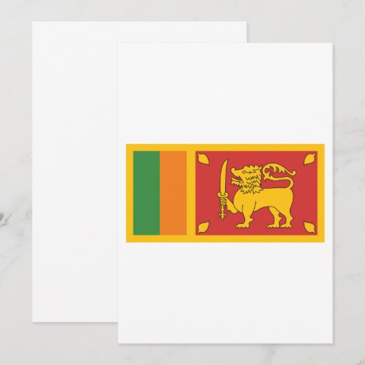 Invitation Drapeau du Sri Lanka (Devant / Derrière)