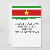 Invitation Drapeau du Suriname| (Devant)